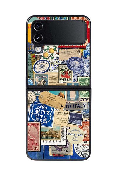 Tolwak Samsung Galaxy Z Flip 4 Protective Case Cover Stickers Of Different Cities