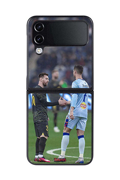 Tolwak غطاء حماية لهاتف سامسونج جالاكسي زد فليب 4 ميسي ورونالدو