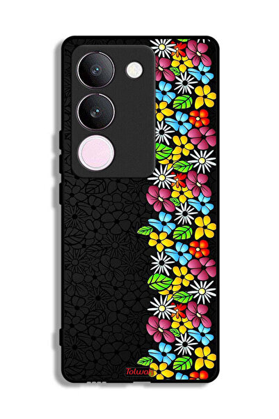 Tolwak غطاء حماية لهاتف Vivo V29 من Flowers Line