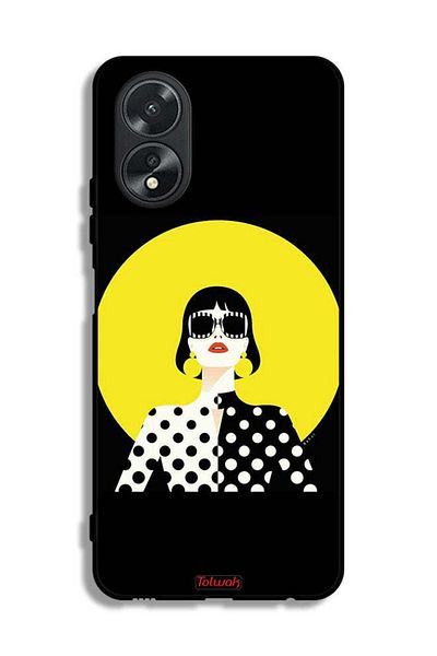 Tolwak Oppo A38 Protective Case Cover Stylish Girl Art