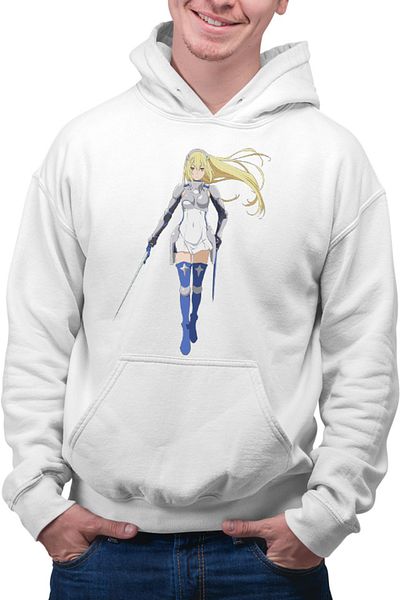 OEM DanMachi Wallensteint Ais Sword Manga Men's Hoodie