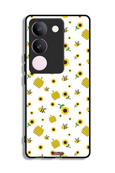 Tolwak غطاء حماية لهاتف فيفو S17 بنقشة عباد الشمس والنحل