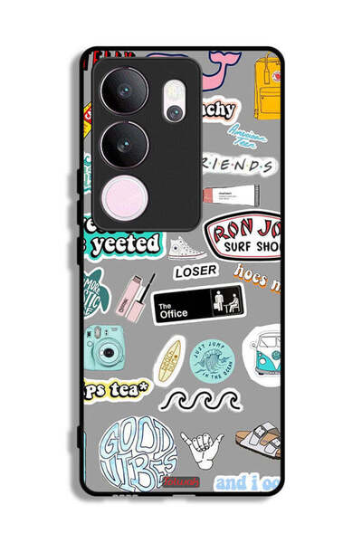 Tolwak غطاء حماية لهاتف فيفو V29 برو - ملصقات Good Vibes