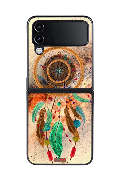 Tolwak غطاء حماية لهاتف سامسونج جالاكسي زد فليب 4 بتصميم ماندالا ريش معلق