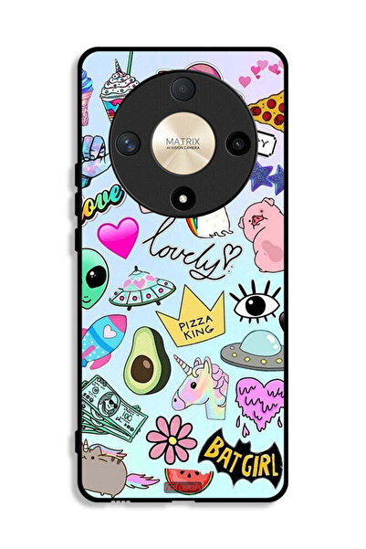 Tolwak غطاء حماية لهاتف Honor X9b بملصقات جميلة