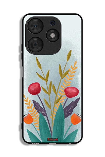 Tolwak Tecno Spark 10 Pro Protective Case Cover Plants Drawing Art