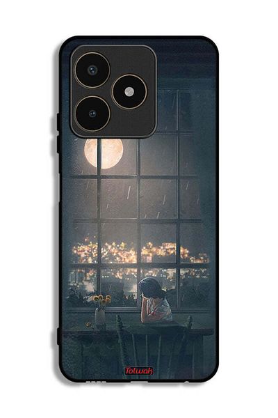 Tolwak Realme C53 Protective Case Cover Looking At Moon Art