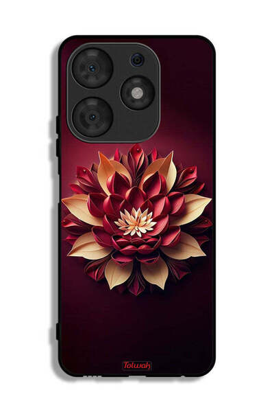 Tolwak غطاء حماية لهاتف تكنو سبارك 10 برو بتصميم زهور تجريدية