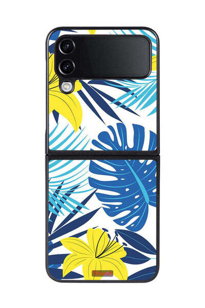 Tolwak غطاء حماية لهاتف سامسونج جالاكسي زد فليب 4 بتصميم ريش وزهرة