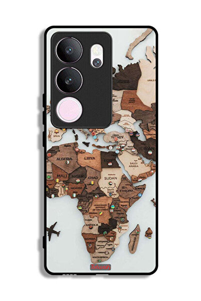 Tolwak غطاء حماية فيفو V29 برو بتصميم خريطة العالم