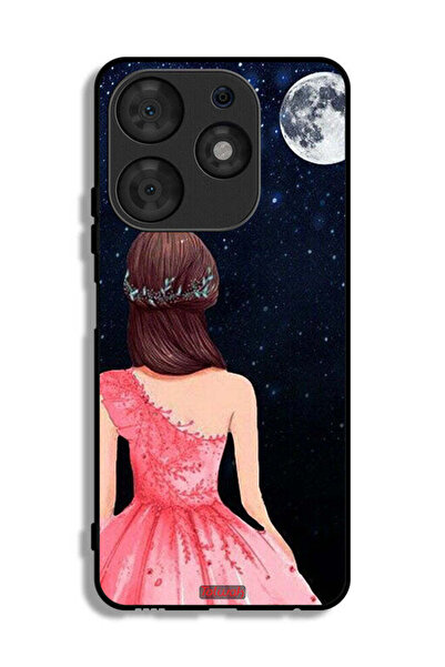 Tolwak غطاء حماية من تكنو سبارك 10 برو بتصميم فتاة وقمر