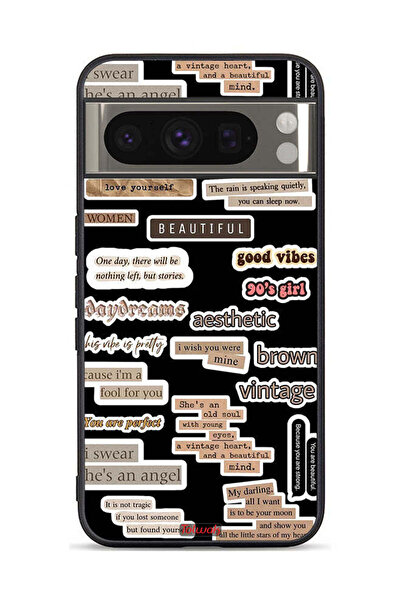 Tolwak غطاء حماية لجهاز Google Pixel 8 Pro بملصقات اقتباسات جميلة