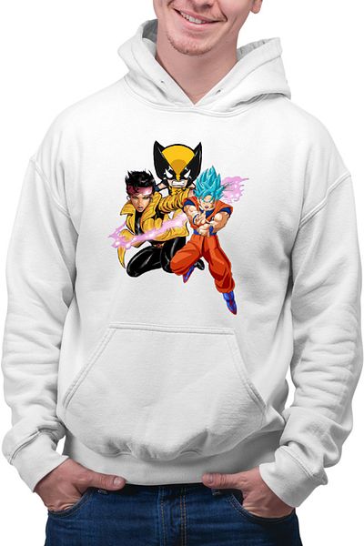 OEM Men's Hoodie X-men Goku Strong Men Avengers Marvel Anime
