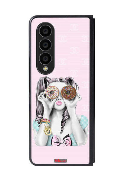 Tolwak غطاء حماية لهاتف Samsung Galaxy Z Fold 4 يحمل دونتين