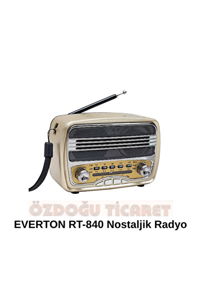 Everton RT-840 USB TF Kart Girişli Aux Bluetooth Destekli Nostaljik Radyo