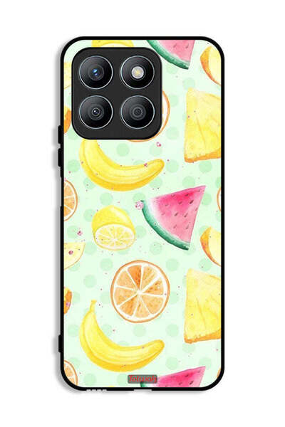 Tolwak غطاء حماية لهاتف Honor X8b برسومات فنية بألوان مائية وفواكه