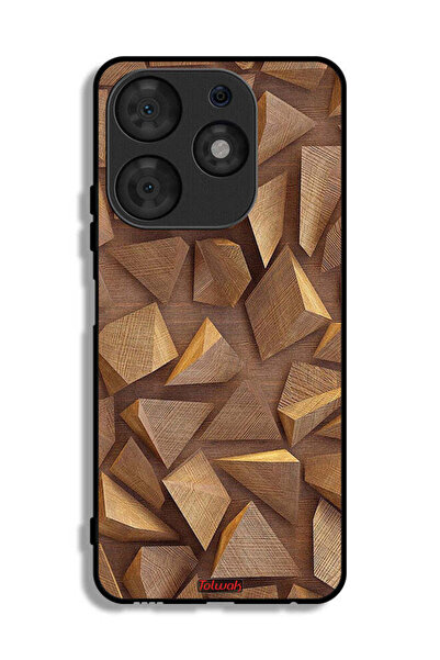 Tolwak غطاء حماية لهاتف تكنو سبارك 10 برو، قطع فنية خشبية