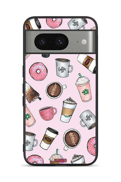 Tolwak Google Pixel 8 Protective Case Cover Coffee Lover Art