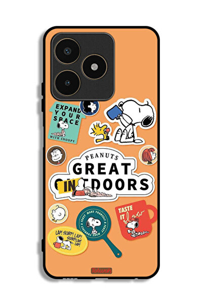 Tolwak غطاء حماية لهاتف Realme C53 بملصقات الفول السوداني