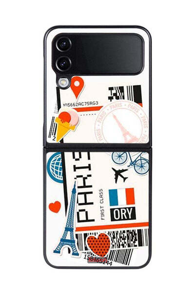 Tolwak غطاء حماية لهاتف Samsung Galaxy Z Flip 4، ملصق باريس