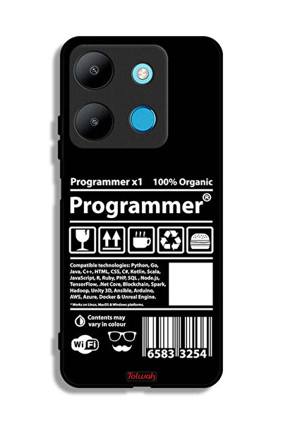 Tolwak غطاء حماية لجهاز Infinix Smart 7 مع ملصق مبرمج