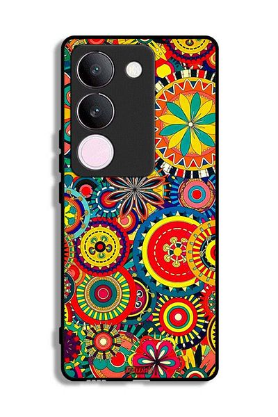 Tolwak vivo V29 Protective Case Cover Colorful Mandala Pattern
