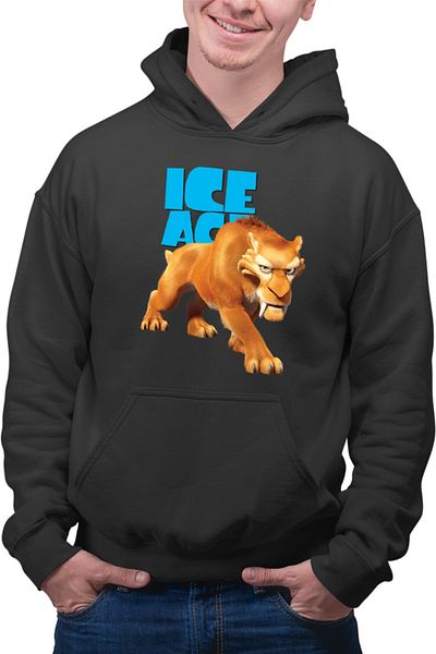 OEM Men's Hoodie Ice Age Logo Lion Ancient Animal Fluffy Huge