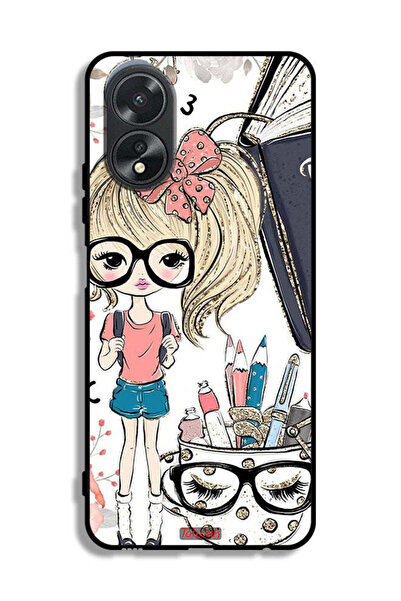 Tolwak غطاء حماية لهاتف Oppo A38 بتصميم فتاة وحيد القرن