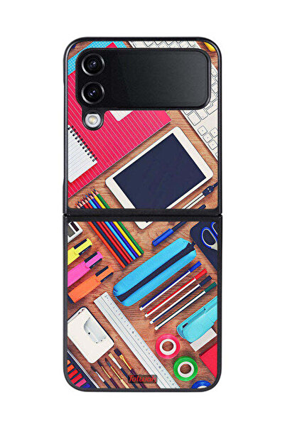 Tolwak غطاء حماية لهاتف سامسونج جالاكسي زد فليب 4 بتصميم فتاة هواية مكتبية