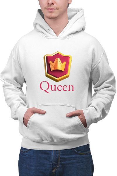 OEM Men's Hoodie Clash Royale Queen Icon Player Save Great