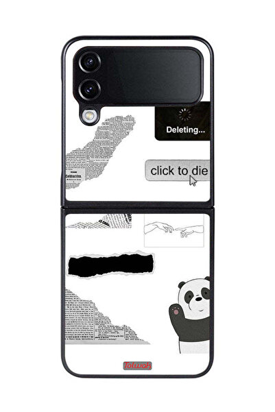 Tolwak غطاء حماية لهاتف Samsung Galaxy Z Flip 4 بتصميم باندا