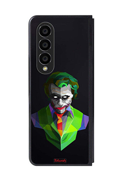 Tolwak غطاء حماية لهاتف سامسونج جالاكسي زد فولد 4 بتصميم فن تجريدي للجوكر