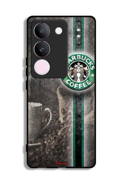 Tolwak غطاء حماية لهاتف vivo V29 بفن القهوة