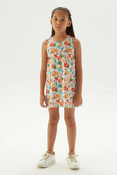 Tyess Girl Patterned Pyjama Dress