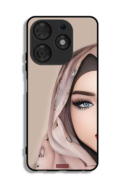 Tolwak Tecno Spark 10 Pro Protective Case Cover Half Face Girl Art