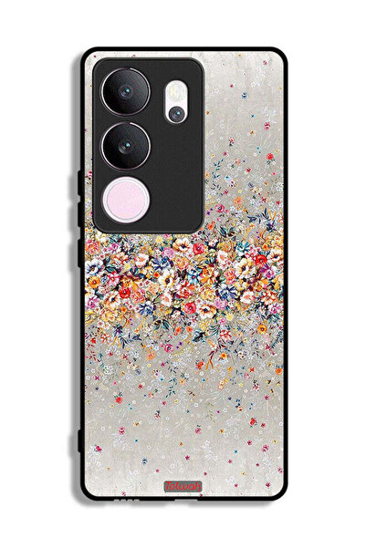 Tolwak غطاء حماية فيفو V29 برو بتصميم زهور صغيرة وفن تجريدي