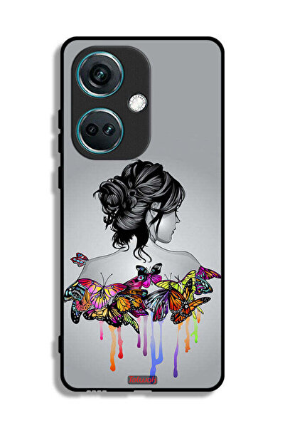 Tolwak غطاء حماية لهاتف OnePlus Nord CE3 برسومات فراشات وفتاة فنية تجريدية
