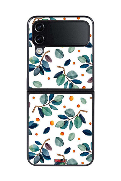 Tolwak غطاء حماية لهاتف Samsung Galaxy Z Flip 4 بنقشة أوراق الشجر