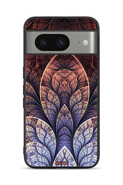 Tolwak Google Pixel 8 Protective Case Cover Floral Fractal Abstract