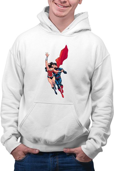OEM Men's Hoodie Wonder Woman Superman Lovers Couple Romance