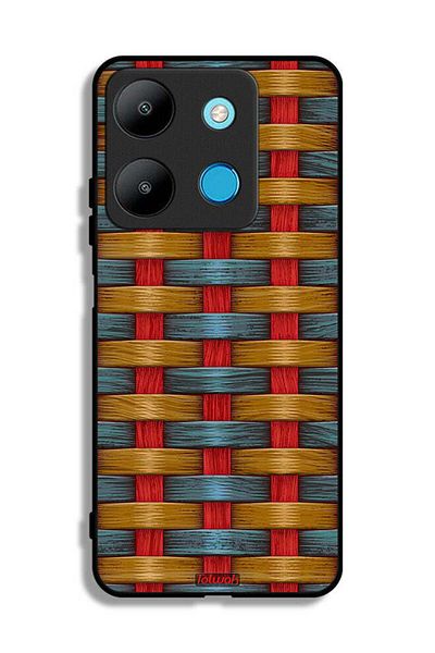 Tolwak Infinix Smart 7 Protective Case Cover Strips Art Pattern
