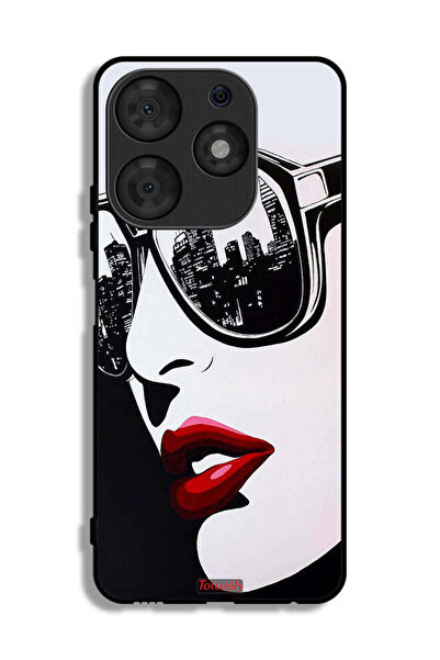 Tolwak Tecno Spark 10 Pro Protective Case Cover Girl Face Abstract Art