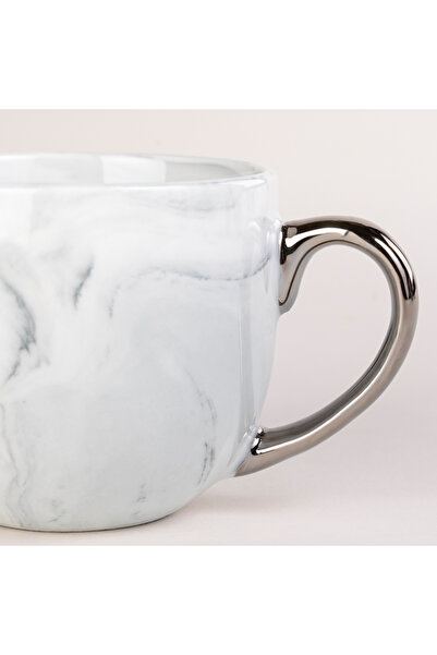 Dallaty La Mesa dark grey marble Turkish coffee cups set 12 pcs