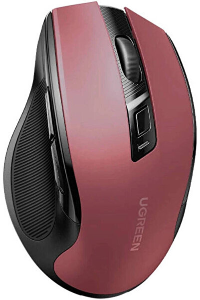 Ugreen 4000 DPI Ergonomik Sessiz Kablosuz Optik Mouse, Kırmızı, 25752