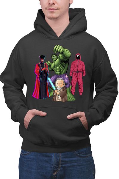 OEM Men's Hoodie Hulk Obi Wan Kenobi Squid Game Star Trek