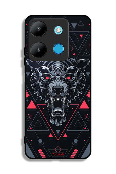 Tolwak غطاء حماية لهاتف إنفينيكس سمارت 7 بتصميم الذئب المتمايل