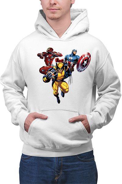 OEM Men's Hoodie Wolverine Captain America Ironman Superheroes