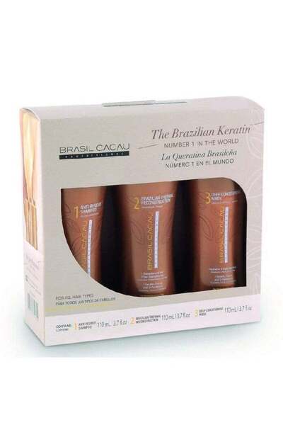 Brasil Cacau Cadiveu Brazilian Thermal Reconstruction Keratin Hair Care Kit, ...
