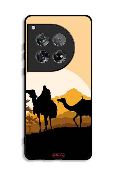 Tolwak OnePlus 12 Protective Case Cover Camels In Desert Art