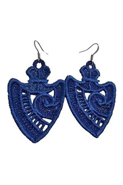 ARIALE Cercei Brodati Arrowhead, Albastru Regal